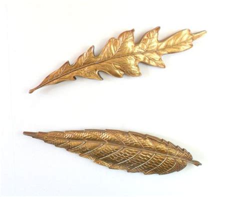 vintage 1970s cast metal sexton leaf wall hangings by compostthis 24