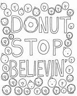 Coloring Pages Book Donut Emoji Believin Stop sketch template