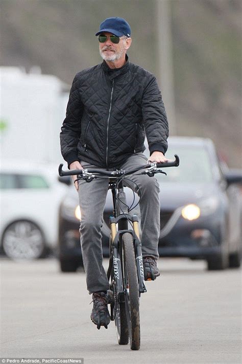 Pierce Brosnan Wife Keely And Son Dylan 19 Go Cycling