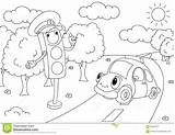 Traffic Coloring Designlooter Lights Cartoon Car sketch template