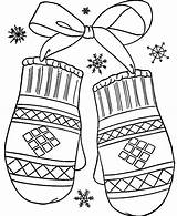 Mittens sketch template