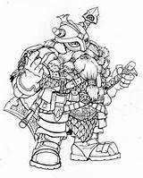 Dwarf Character Viking Dungeons Orko Img15 sketch template