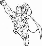 Superhelden Superman sketch template