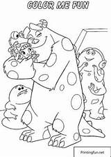 Coloring Monstres Cie Inc Monsters Pages Printable Decorations Party sketch template