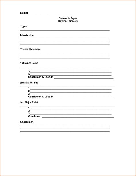 informative essay outline template   template