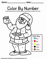 Santa Claus Number Worksheet Color Christmas Coloring Numbers Worksheets Kids Printable Print Printables Follow Instructions Now Customize Freeprintableonline sketch template