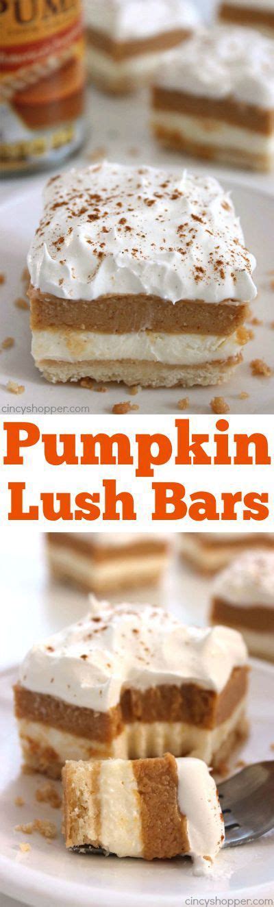 pumpkin lush bars recipe pumpkin recipes holiday desserts dessert