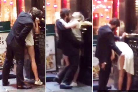 boozy couple caught on camera having sex outside busy london pub while