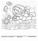 Scuba Diving Kidzezone sketch template