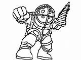 Bioshock Pages Big Daddy Colouring sketch template