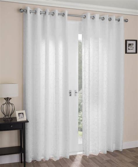 exeter white voile lined eyelet curtains net curtain  curtains