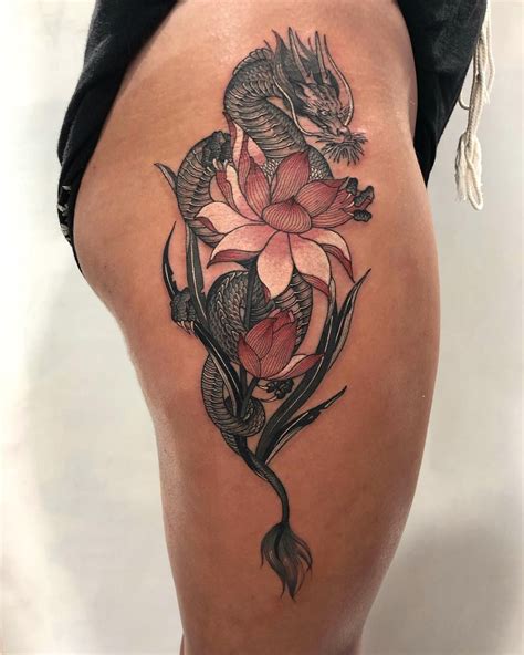 𝔗𝔥𝔞𝔬 𝔗𝔯𝔞𝔫 On Instagram “dragon And Waterlilies For The Lovely And