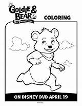 Bear Goldie Coloring Disneyjunior Activity Sheets sketch template