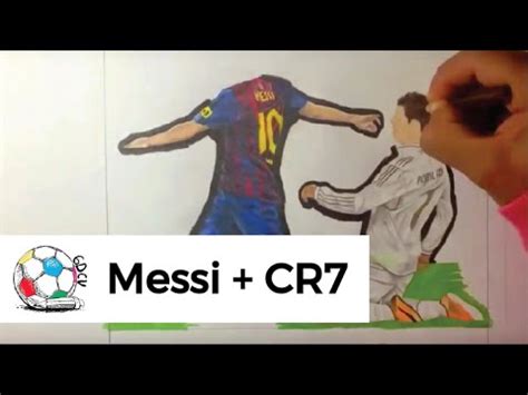 dibujo del gol de messi  dejo  cristiano ronaldo de rodillas youtube