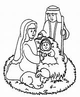 Nativity Coloring Pages Printable Scene Kids sketch template