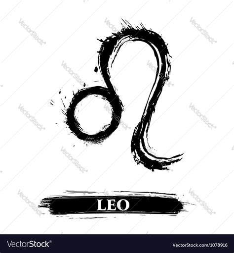 leo symbol royalty  vector image vectorstock