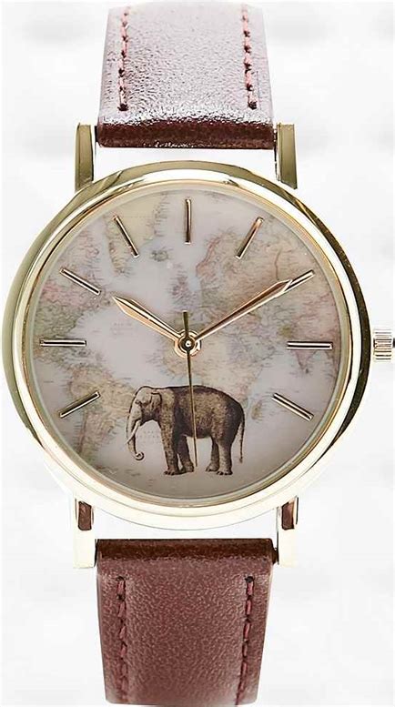 Elephant Map Leather Watch Image 2469162 By Maria D On