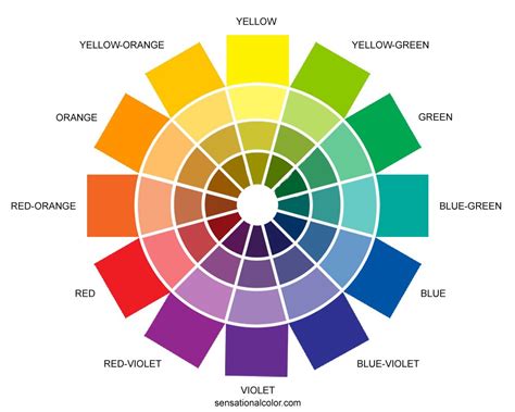 color wheel  organizing hues sensational color