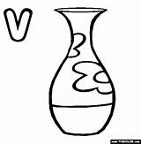 Vase Letter Clipart Coloring Pages Color Thecolor Sheets Alphabet Starting Clipartmag Gif sketch template