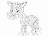 Donkey sketch template