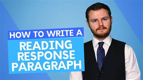 write  reading response paragraph youtube