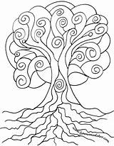Tree Coloring Life Pages Spiral Drawing Colouring Adult Hamsa Printable Line Color Getcolorings Trees Mandala Getdrawings Choose Board Draw sketch template