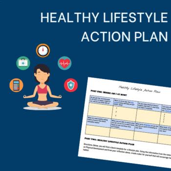 healthy lifestyle action plan activity  ellie dix tpt