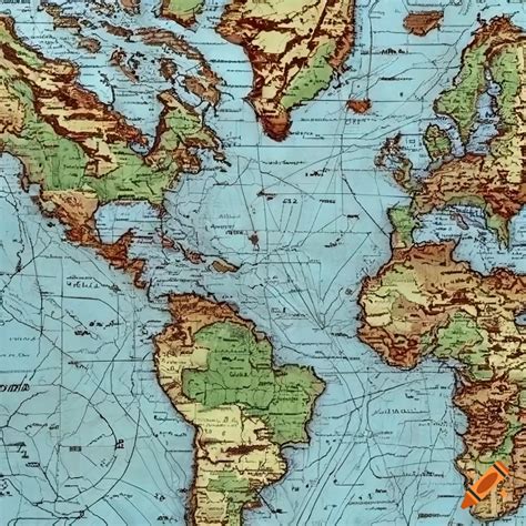 detailed topographic world map