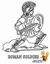 Coloring Soldier Roman Pages Popular sketch template