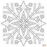 Mandala Coloring Mandalas Snowflakes Simple Snowflake Pages Printable Template Choose Board Super Paper Star sketch template