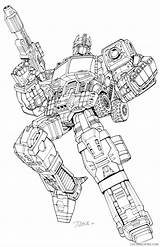 Optimus Autobots Coloring4free sketch template