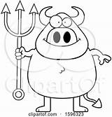 Devil Pitchfork Chubby Holding Illustration Royalty Cory Thoman Clipart Vector Mad 2021 sketch template