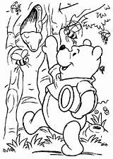 Pooh Winnie Coloring Pages Bear Printable sketch template