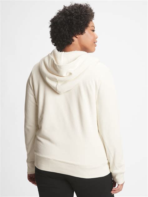 sherpa lined zip hoodie gap factory