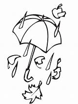 Herfst Regen sketch template