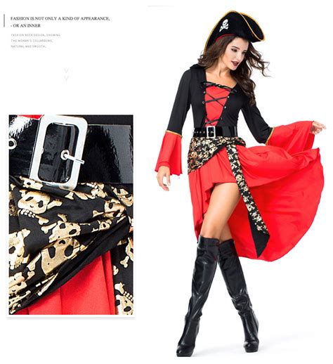 2019年品色新品女款海盗装万圣节服装出口亚马逊游戏制服cosplay 阿里巴巴