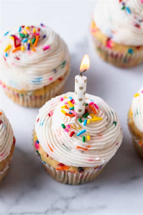 birthday cupcakes  sprinkles dairy  simply whisked