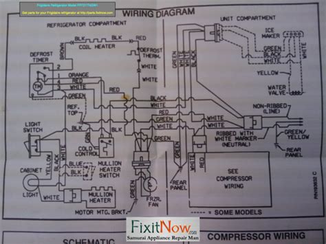 frigidaire refrigerator model frtt wiring diagram fixitnowcom samurai appliance repair man