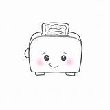 Toaster Poptart Shrink sketch template