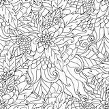 Pattern Decorative Sketchy Curl Ornamental Fiori Adulti Stampare sketch template