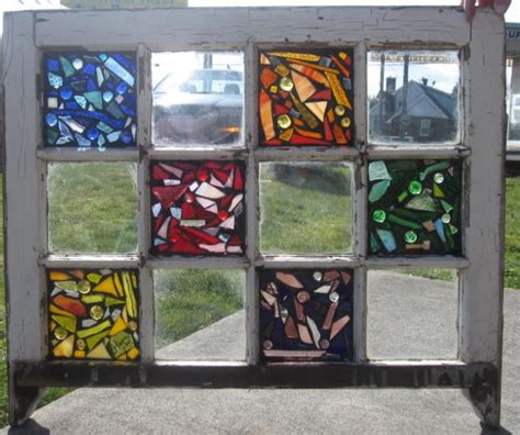12 Pane Random Mosaic Window By Reflectionsshattered On