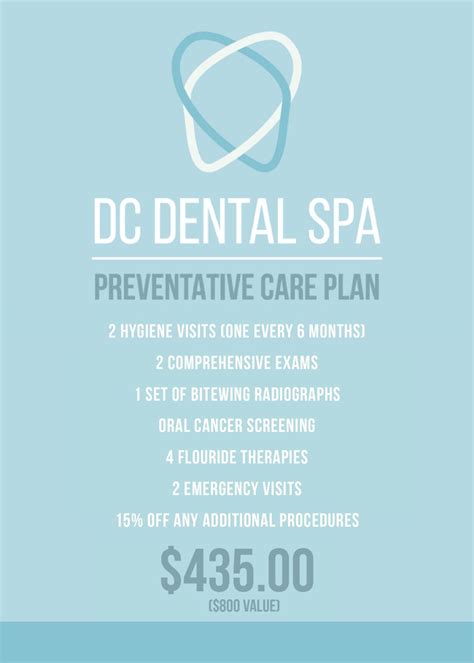 preventative care club dental membership plan washington dc dc dental spa