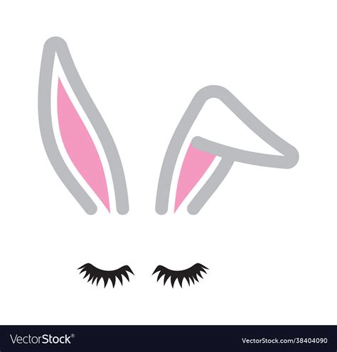 easter bunny ears  eyes royalty  vector image