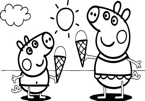 peppa pig coloring pages    clipartmag coloring page
