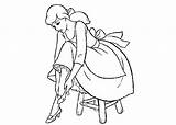 Cinderella Glass Coloring Slipper Pages Printable Getcolorings Print Color sketch template