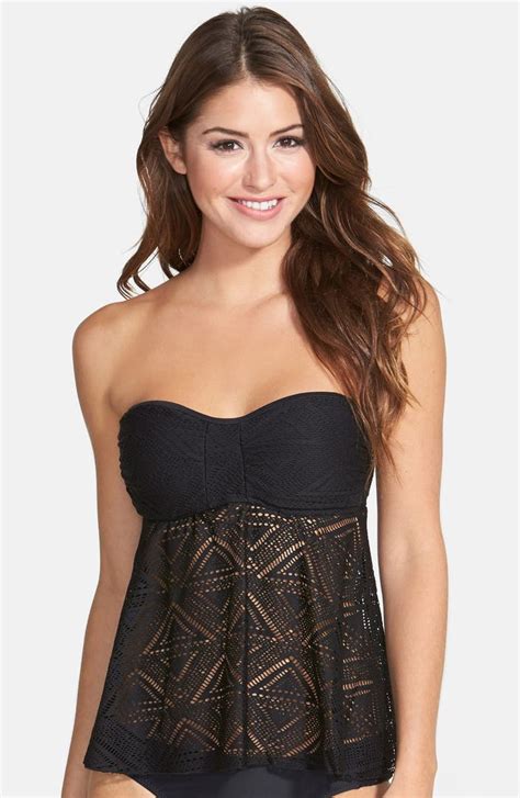 Jessica Simpson Crochet Bandeau Tankini Nordstrom