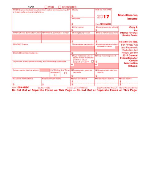 1099 2017 Misc Edit Forms Online Pdfformpro