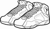 Coloring Jordan Pages Shoes Nike Printable sketch template