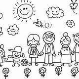 Family Coloring Pages Sketch Surfnetkids Clipart Cartoon Drawing Kids Children Paintingvalley Choose Board sketch template