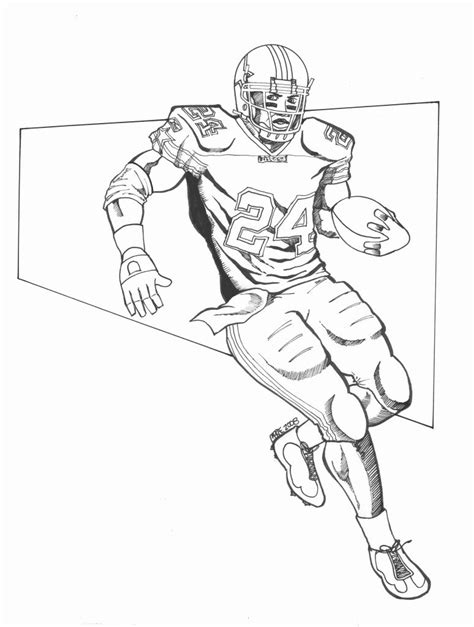 nfl football player drawings redskins sketch coloring page